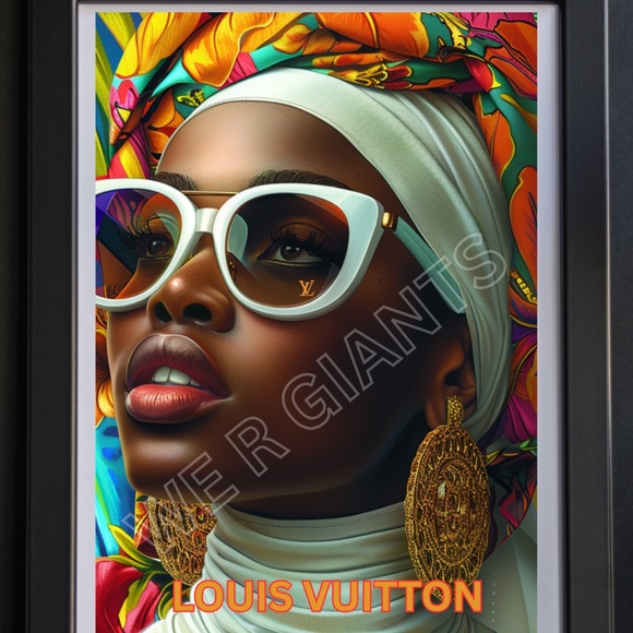 Vuitton African American Woman Ebony Queen Poster 11x17 Louis Vuitton Print - Picture 1 of 2